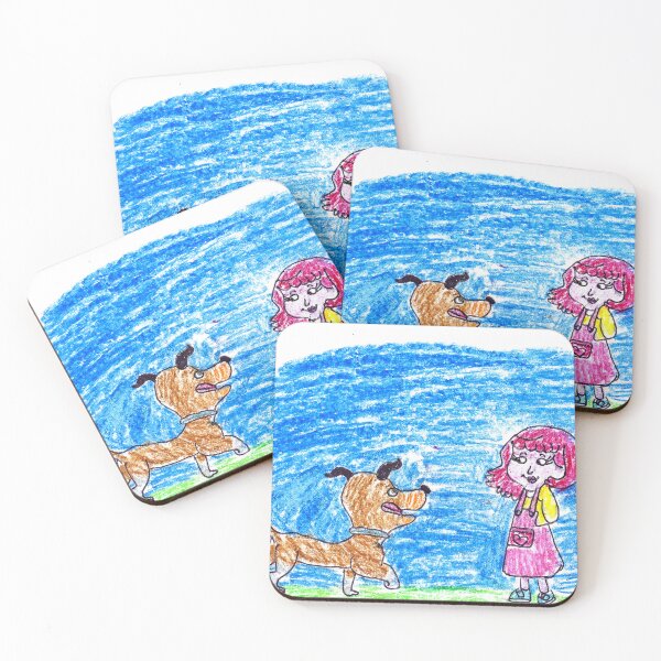 Item preview, Little girl with dog designed and sold by MadeBySicilian.