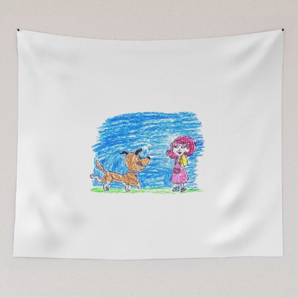 Item preview, Little girl with dog designed and sold by MadeBySicilian.