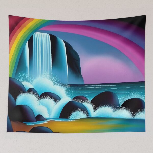 Item preview, Magical Sunset Beach Waterfall, My Happy Place designed and sold by Orianah.