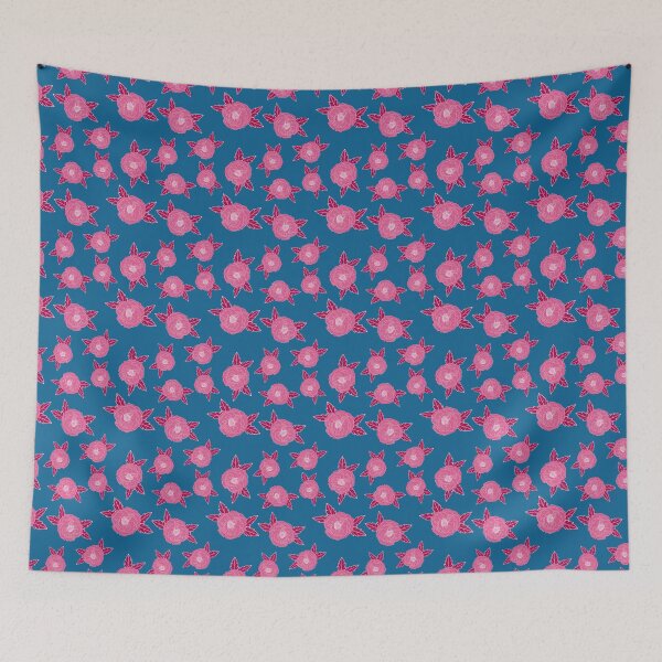 Item preview, Line art pink roses print  designed and sold by ashu-art-.