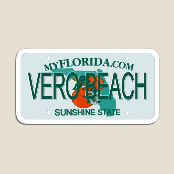 Vero Beach Florida License Plate Magnet