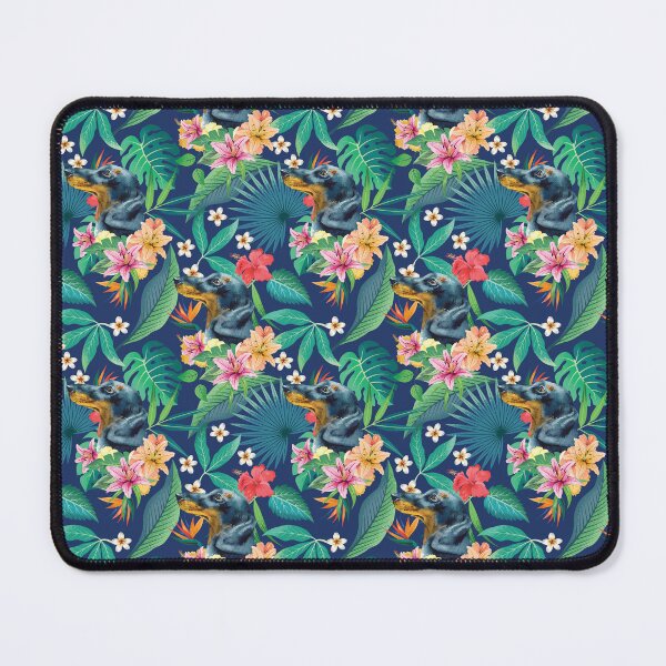 Item preview, Tropical Black Tan Dachshund Doxie 2 designed and sold by lulupetart.