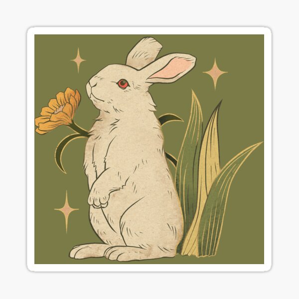 Sticker: Kaninchen Redbubble Rauchen 