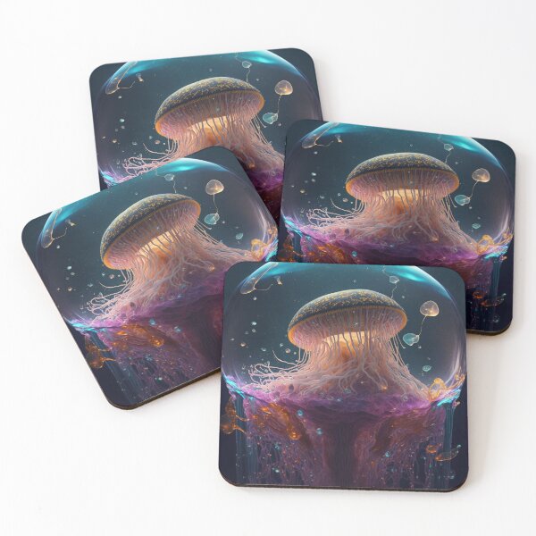 Item preview, Fiery Red Jellyfish: A Floating Masterpiece designed and sold by AstralArtisan.