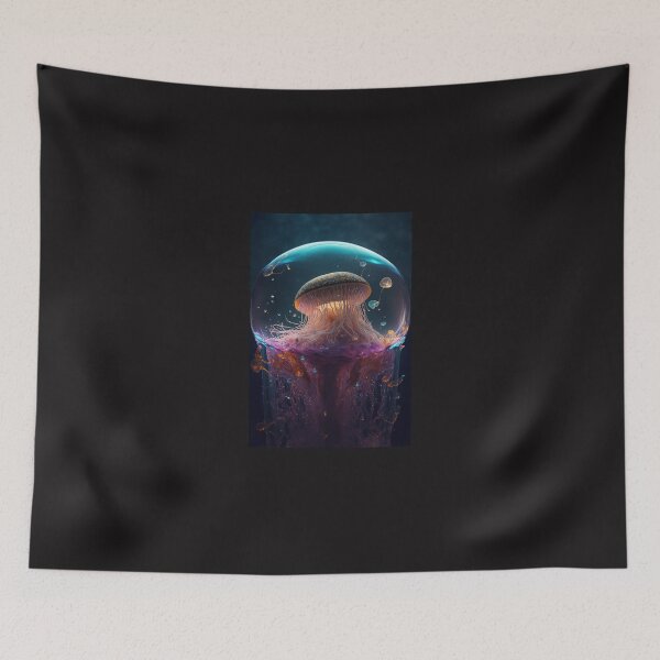 Item preview, Fiery Red Jellyfish: A Floating Masterpiece designed and sold by AstralArtisan.