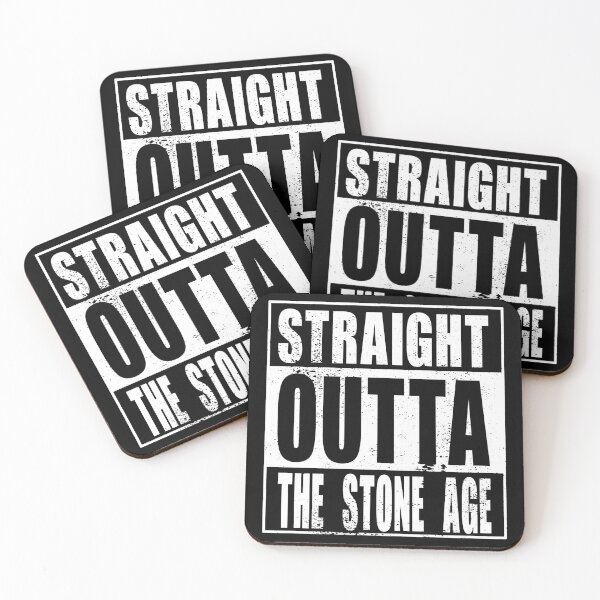 Item preview, Straight Outta The Stone Age (white) designed and sold by SolidEarthArt.