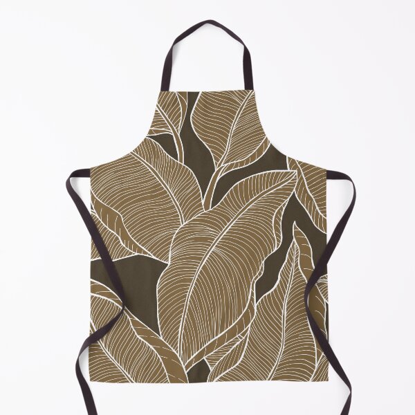 Item preview, Tropical Linear Leaves -Terracotta and white designed and sold by Linda Maliuana.