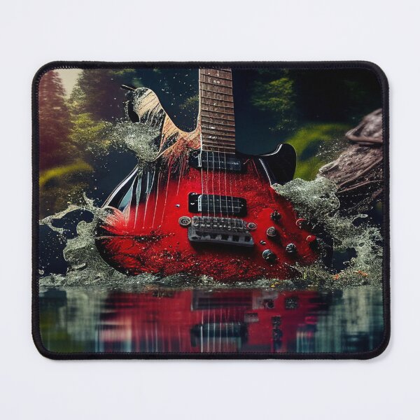 Item preview, Commercial Guitar Art With Water Splashing In The Forest designed and sold by Unwind-Art-Work.