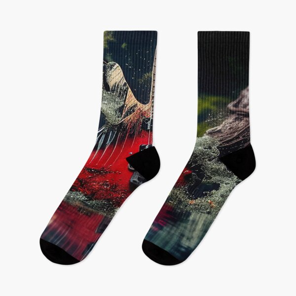 Item preview, Commercial Guitar Art With Water Splashing In The Forest designed and sold by Unwind-Art-Work.