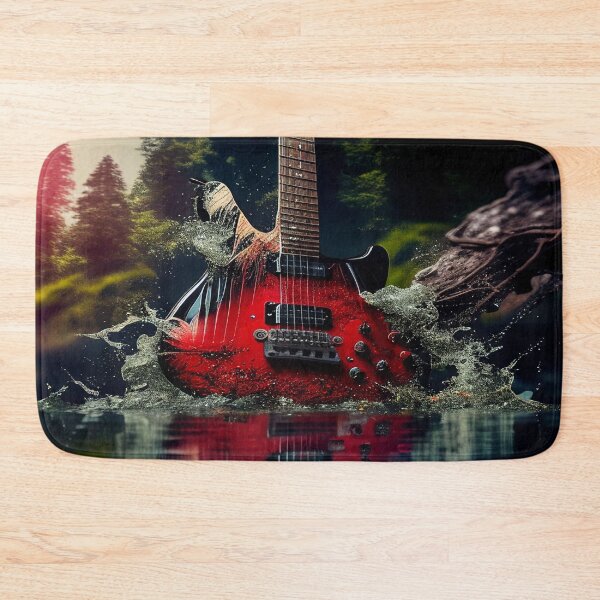 Item preview, Commercial Guitar Art With Water Splashing In The Forest designed and sold by Unwind-Art-Work.