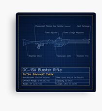 DC-15A Blaster Rifle Blueprint Canvas Print