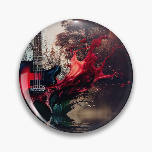 Item preview, Commercial Guitar Art With Water Splashing In The Forest designed and sold by Unwind-Art-Work.