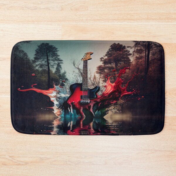 Item preview, Commercial Guitar Art With Water Splashing In The Forest designed and sold by Unwind-Art-Work.