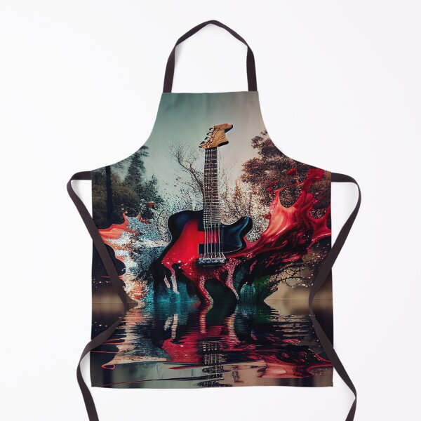 Item preview, Commercial Guitar Art With Water Splashing In The Forest designed and sold by Unwind-Art-Work.