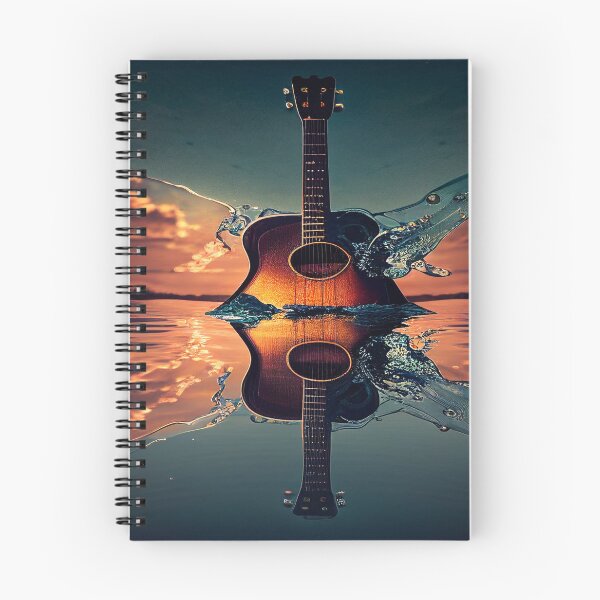 Item preview, Commercial Guitar Art With Water Splashing In The Sunset designed and sold by Unwind-Art-Work.