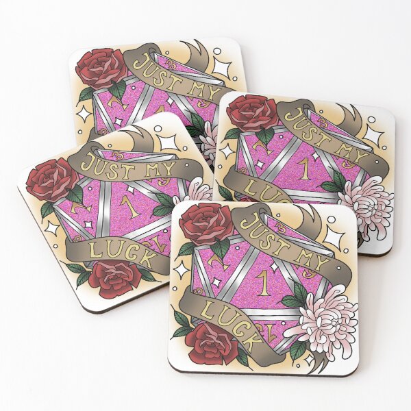 Artikelvorschau, Just My Luck Nat 1 Glitzerrosa entworfen und verkauft von Xyluxus.