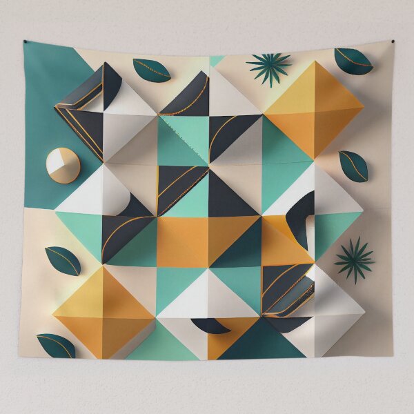 Aperçu de l'œuvre Aesthetic Minimalist Pattern Digital Painting créée et vendue par CodeAndColors.