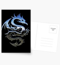 Metal Blue Dragon Postcards
