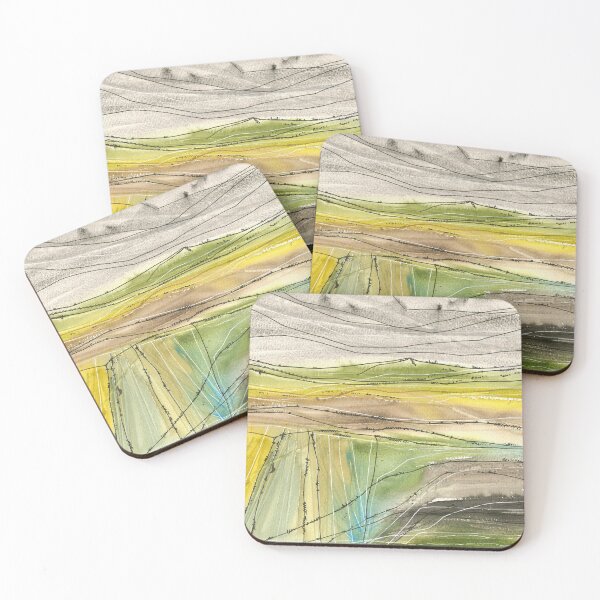 Item preview, Nature and landscape, abstract beautiful mountains, grey sky designed and sold by anaozzart.