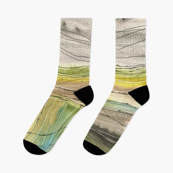 Item preview, Nature and landscape, abstract beautiful mountains, grey sky designed and sold by anaozzart.
