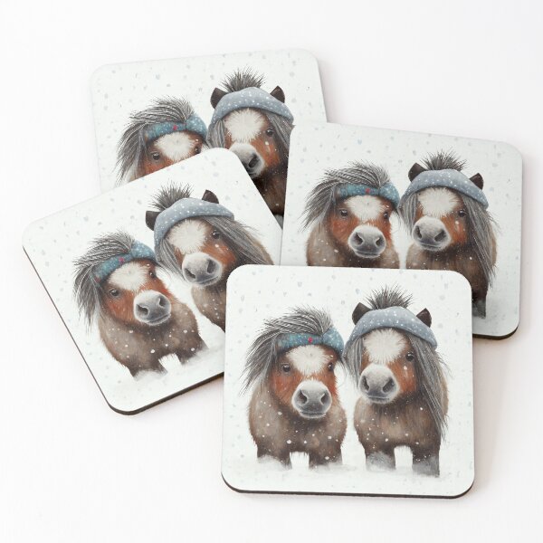 Item preview, Fuzzy Pony Friends in the Snow designed and sold by newnomads-art.