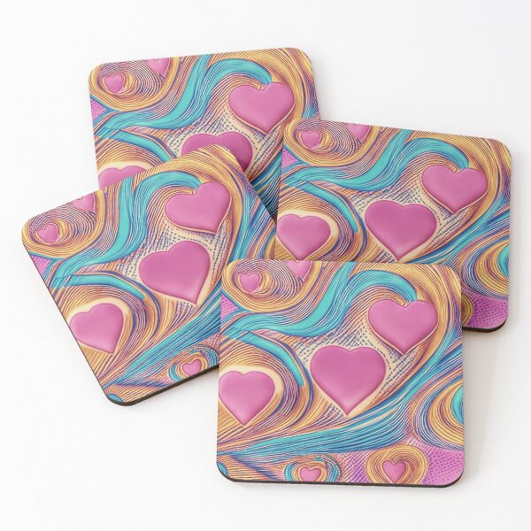 Item preview, Pink harts designed and sold by Mark&Roxana Designs.