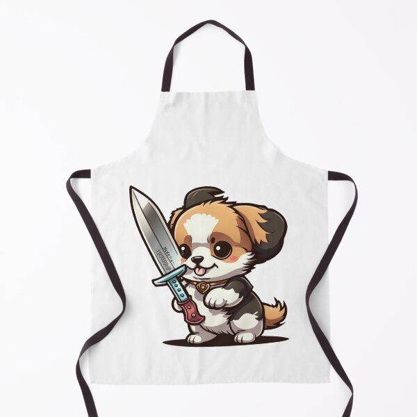 Item preview, Adorable Dog with Knife Design - A Playful and Edgy Twist on Classic Canine Art designed and sold by murky-cloud.
