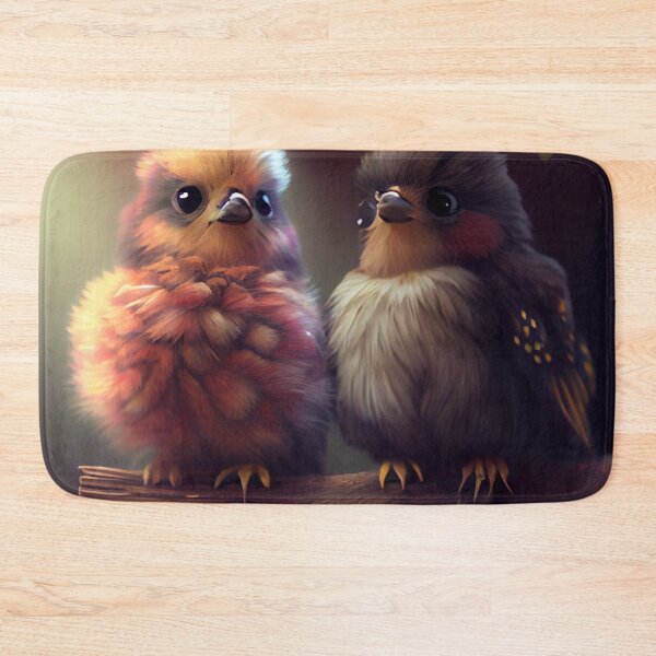 Item preview, Furry Fledgling Friends Digital Painting designed and sold by CodeAndColors.