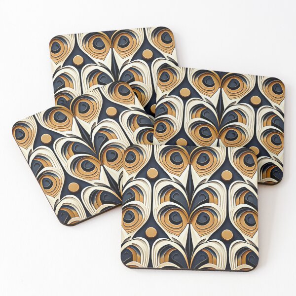 Item preview, Imagined Ceramic Art Deco Pattern Digital Painting designed and sold by CodeAndColors.