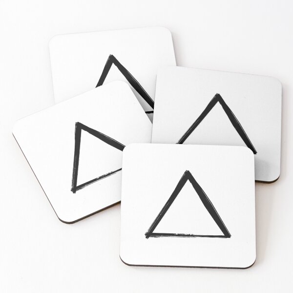Item preview, Playstation Button - Triangle Brushstroke Black on white designed and sold by moodscape.