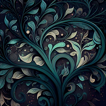 Vorschaubild zum Design Calming Organic Enchanted Pattern Digital Painting von CodeAndColors