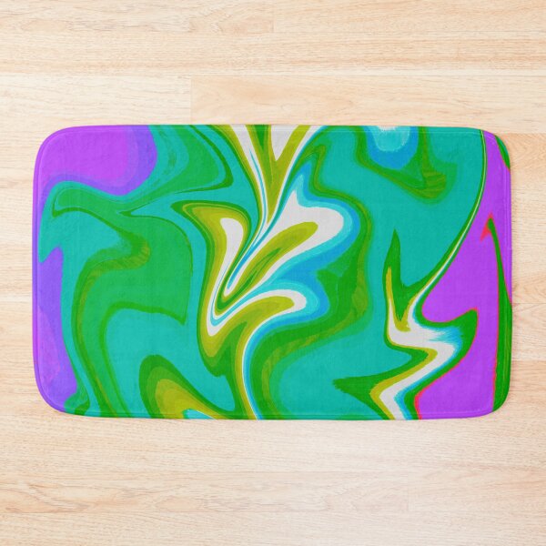 Item preview, Modern Swirl Abstract Pattern Neon Tones, Green Tones, Neon Green, Neon Blue, Purple, White, Green and Purple Design designed and sold by theprintedclub.