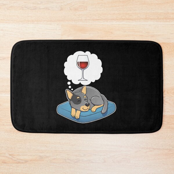 Item preview, Australian Cattle Dog dreaming about Red Wine designed and sold by DoggieDelights.