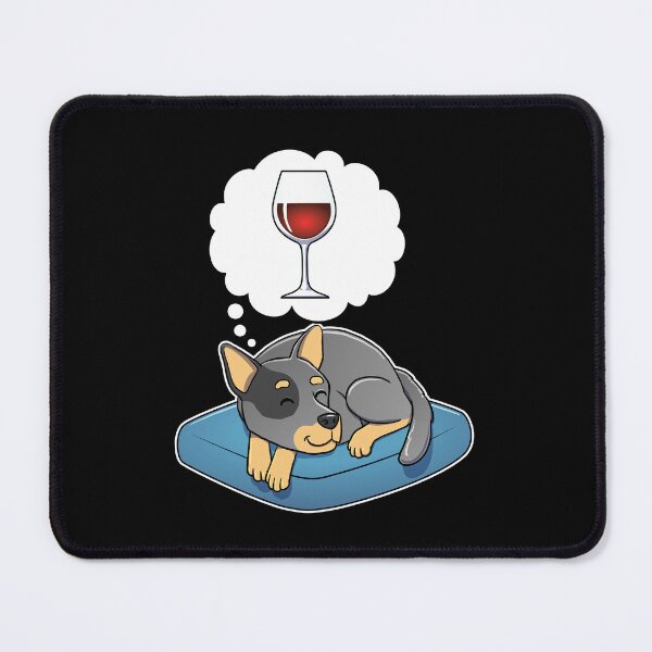 Item preview, Australian Cattle Dog dreaming about Red Wine designed and sold by DoggieDelights.