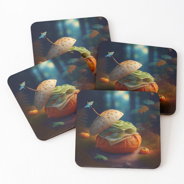 Item preview, Tortilla and Pumpkin in the Garden Digital Painting designed and sold by CodeAndColors.