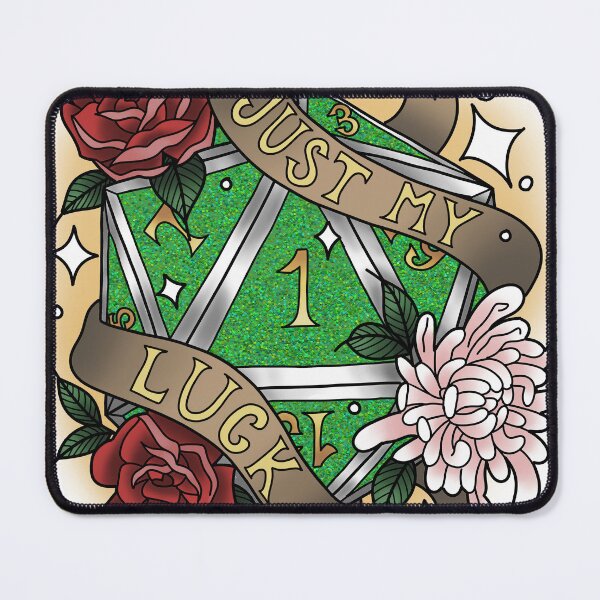 Item preview, Just My Luck Nat 1 Glitter Green designed and sold by Xyluxus.