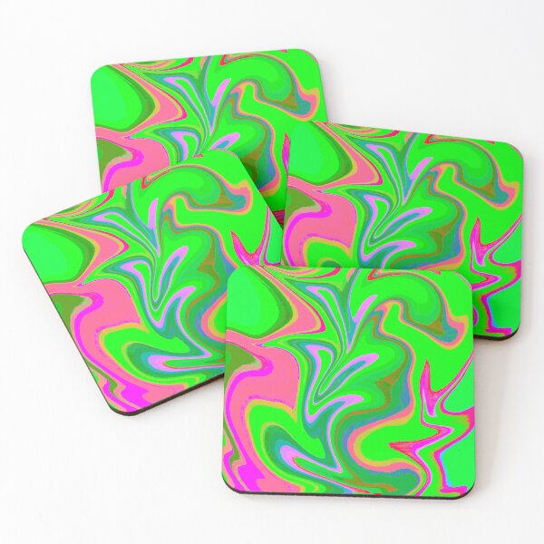 Item preview, Modern Swirl Abstract Pattern Neon Tones, Neon Green, Neon Pink, Green and Hot Pink Design designed and sold by theprintedclub.