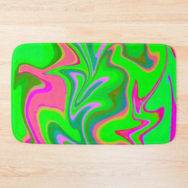Item preview, Modern Swirl Abstract Pattern Neon Tones, Neon Green, Neon Pink, Green and Hot Pink Design designed and sold by theprintedclub.