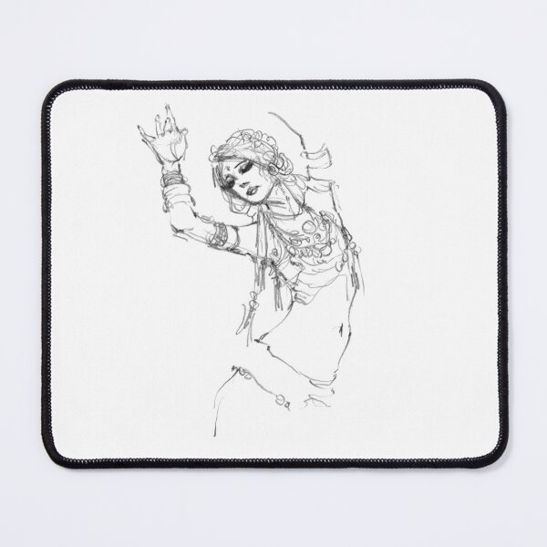 Item preview, Minimalist Belly Dancer Graphite Art Sketch designed and sold by MintoG.