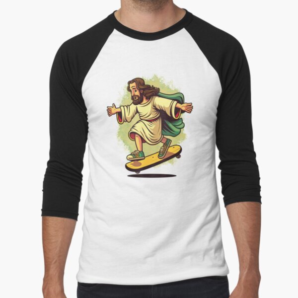 Jesus T-pose With Skateboard Everclear Meme Crewneck 