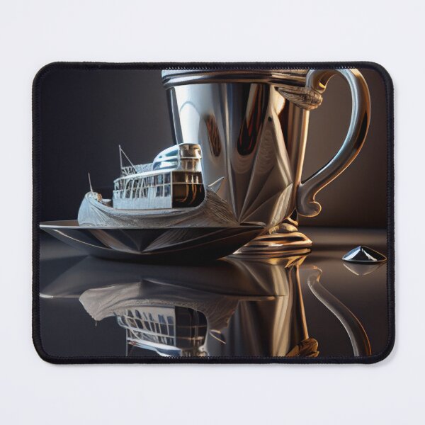 Item preview, Reflections of Time A Mug Silver and a Hovercraft Digital Painting designed and sold by CodeAndColors.