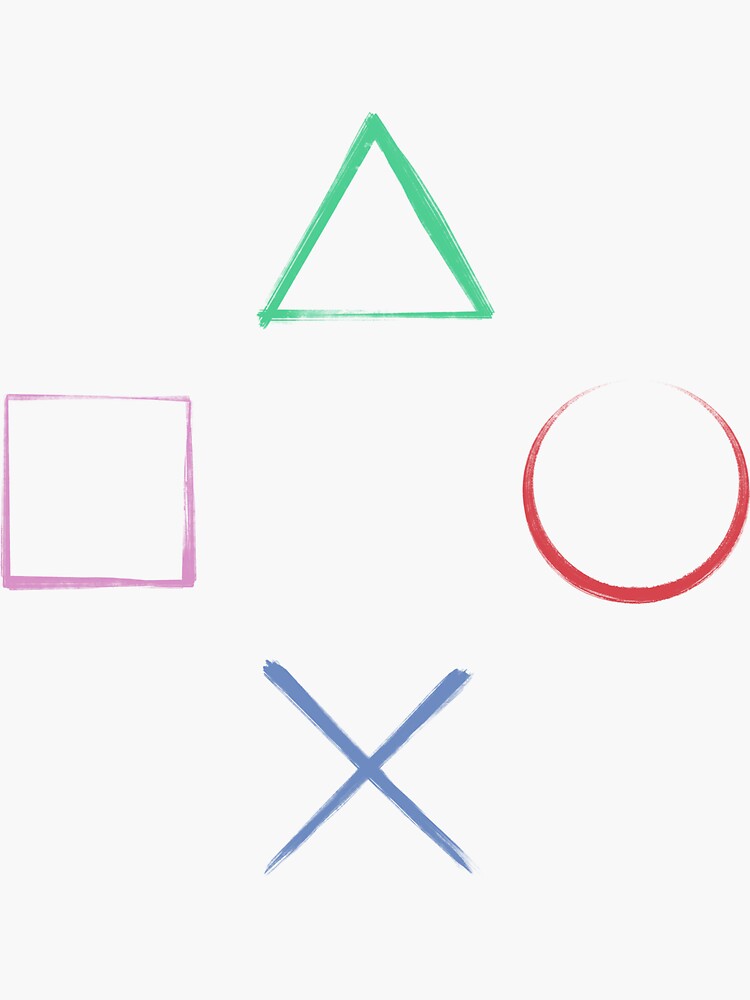 Playstation Buttons Brushstroke Colour