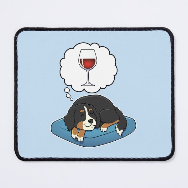 Artikelvorschau, Bernese Mountain Dog dreaming about Red Wine entworfen und verkauft von DoggieDelights.
