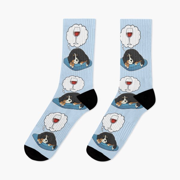 Item preview, Bernese Mountain Dog dreaming about Red Wine designed and sold by DoggieDelights.