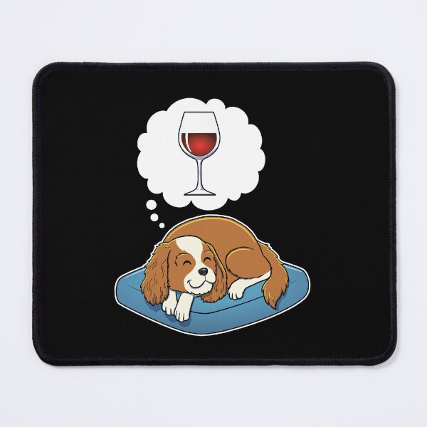 Item preview, Cavalier King Charles Spaniel dreaming about Red Wine designed and sold by DoggieDelights.