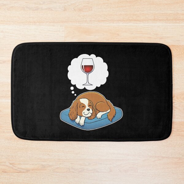 Item preview, Cavalier King Charles Spaniel dreaming about Red Wine designed and sold by DoggieDelights.