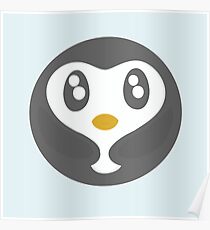 Cute Baby Penguin Ball Poster