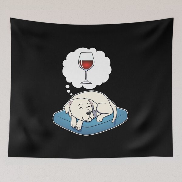 Item preview, Dogo Argentino dreaming about Red Wine designed and sold by DoggieDelights.