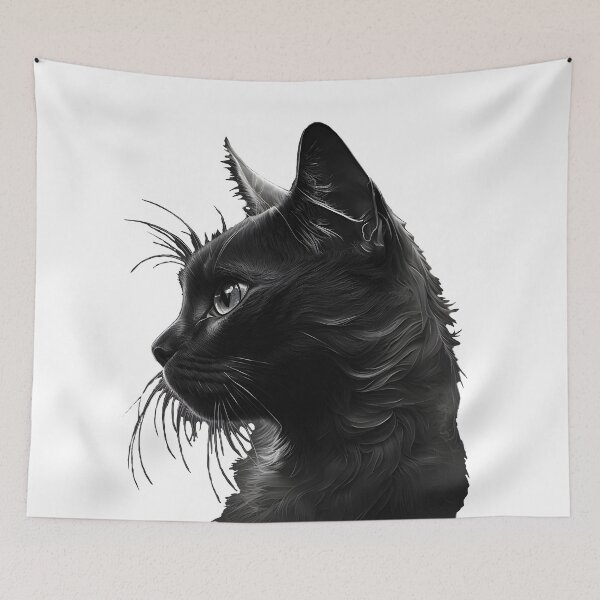 Item preview, Misterious black cat designed and sold by LorandQuest.