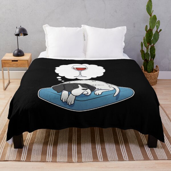 Item preview, English Pointer dreaming about Red Wine designed and sold by DoggieDelights.